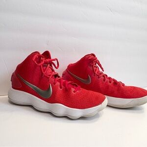 Nike Hyperdunk 2017 TB University Red and White High-Top Basketball‎ Sneakers